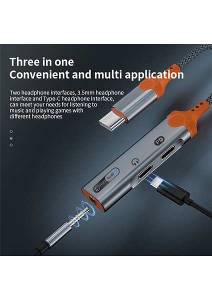 3'ü 1 Arada Kulaklık Jakı Adaptörü PD60W Hızlı Şarj Ayırıcı-B (Yurt Dışından) fırsatları