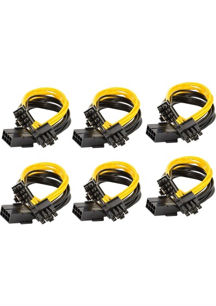 6 Adet 8 Pin Pcı-E - 2 Pcı-E 8 Pin (6 Pin + 2 Pin) Güç Kablosu (Yurt Dışından)