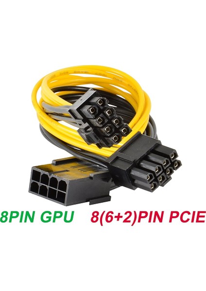 6 Adet 8 Pin Pcı-E - 2 Pcı-E 8 Pin (6 Pin + 2 Pin) Güç Kablosu (Yurt Dışından) fiyatları