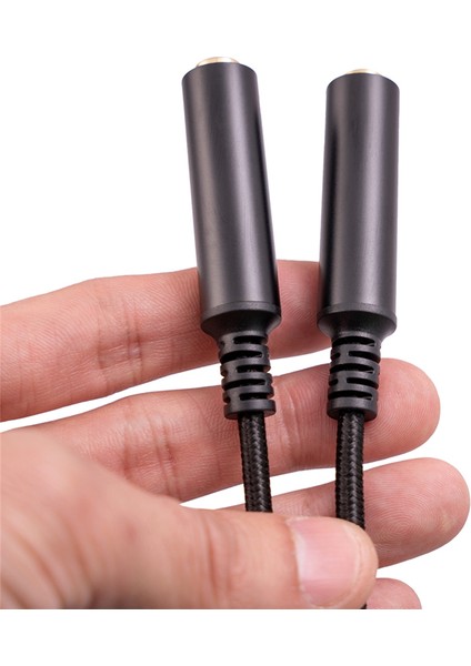6.35 mm Erkek - 2 6.35 mm Dişi Adaptör Kablosu Y Ayırıcı Ses Kablosu (Yurt Dışından) fiyatları