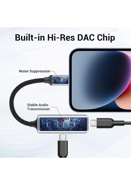 Şarjlı USB C Ayırıcı USB C Ayırıcı 1 Giriş 2 Çıkış Ses Kulaklık (Yurt Dışından)