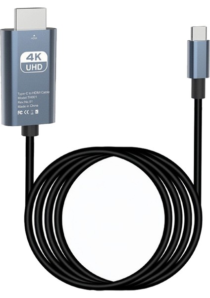 Type C - HDMI Uyumlu Projeksiyon Kablosu 4K 30HZ Kablo Adaptörü (Yurt Dışından)
