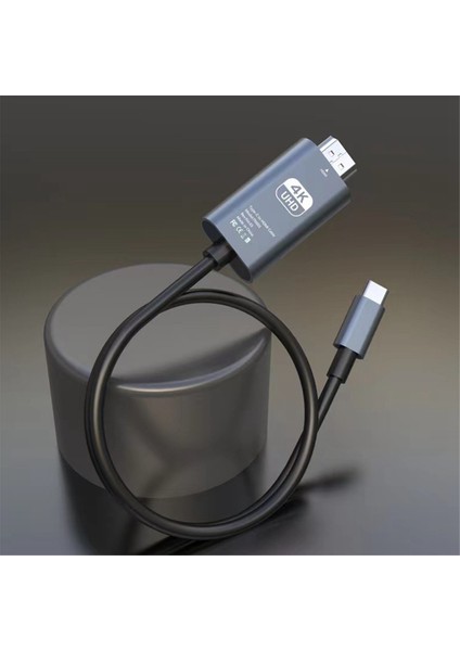 Type C - HDMI Uyumlu Projeksiyon Kablosu 4K 30HZ Kablo Adaptörü (Yurt Dışından)