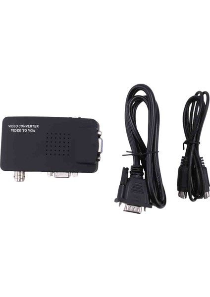 Svideo Av - VGA Dönüştürücü Adaptör Kompozit Rca Av Cvbs Girişi VGA Çıkışı (Yurt Dışından)