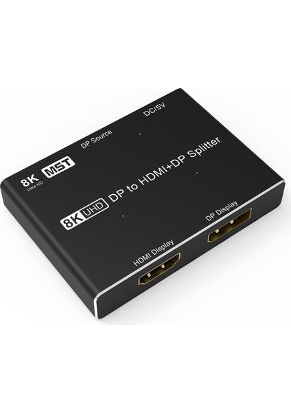 8k Dp - HDMI Uyumlu + Dp Video Ayırıcı 8K@30Hz 4K@120Hz (Yurt Dışından)