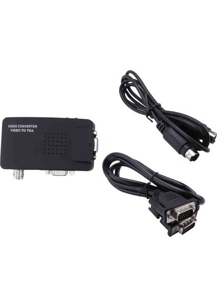 Svideo Av - VGA Dönüştürücü Adaptör Kompozit Rca Av Cvbs Girişi VGA Çıkışı (Yurt Dışından)
