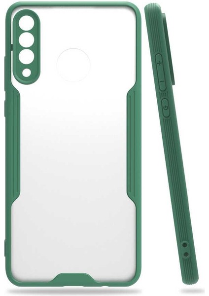 Huawei P30 Lite Kılıf Kamera Korumalı Arkası Şeffaf Silikon
