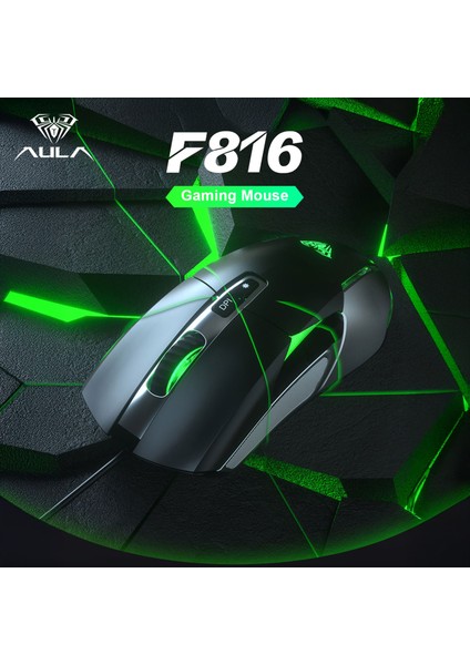 F816 Rgb Efektli 12800DPI Kablolu Optik Gaming Oyuncu Mouse