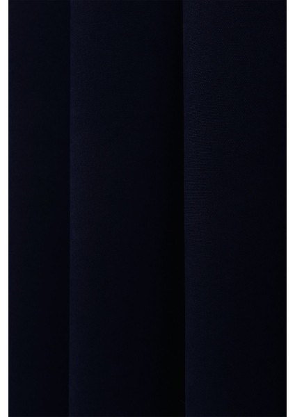 Lacivert Düz Ada Fon Perde V-32 Tek Kanat 1x3 Sık Pile fırsatları