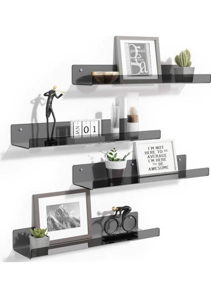 Transparan Füme Duvar Raf (30 cm x 10 cm ) modelleri