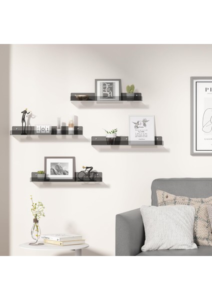 Transparan Füme Duvar Raf (30 cm x 10 cm ) fırsatları