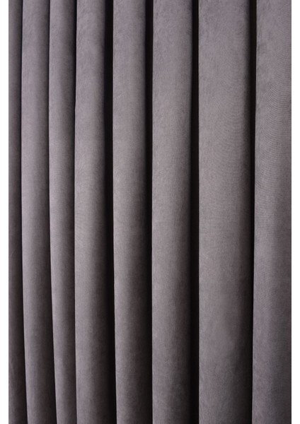 Gri Düz Ada Fon Perde V-12488 Tek Kanat 1x3 Sık Pile modelleri