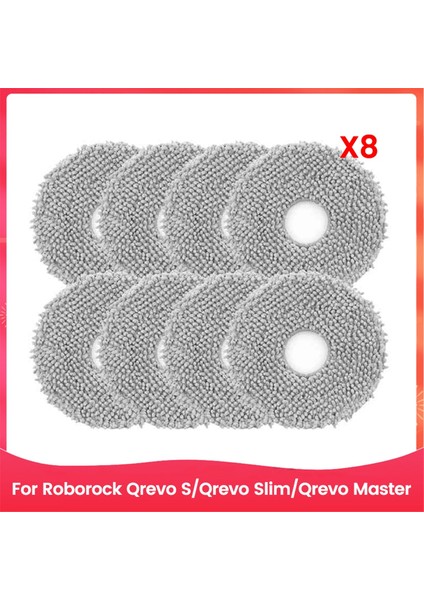 Qrevo S Slim Master Robot Süpürge Bezi Yedek Parçaları Için 8 Adet Mop Pedi (Yurt Dışından)