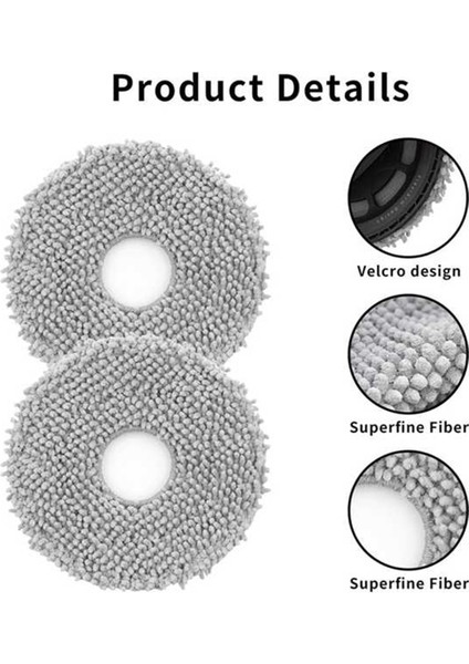 Qrevo S Slim Master Robot Süpürge Bezi Yedek Parçaları Için 8 Adet Mop Pedi (Yurt Dışından) indirimleri