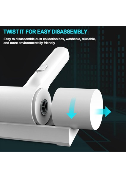 Taşınabilir El Tipi Yatak Vakum Süpürgesi, Yüksek Frekanslı Kablosuz Süpürge Temizlik Makinesi Yatak Aleti (Yurt Dışından) indirimleri