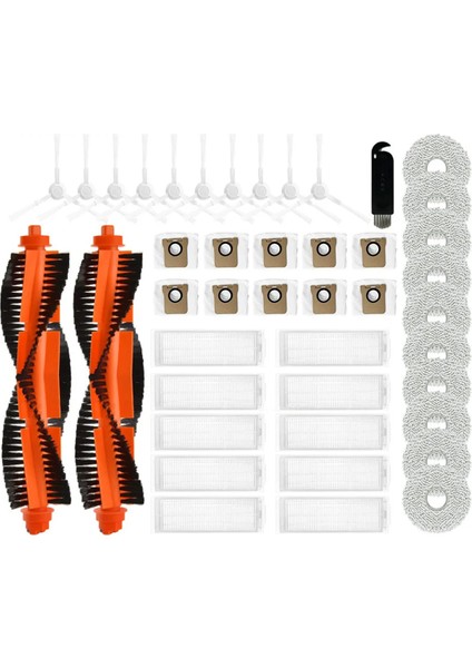 M30 Pro Robot Süpürge Ana Yan Fırça Hepa Filtre Paspas Pedi Toz Torbası Yedek Parça Aksesuarları (Yurt Dışından)