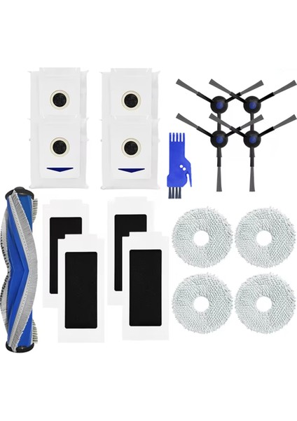 T30 Pro Omnı DDX14 / M12 Pro+ Elektrikli Süpürge Toz Torbaları Filtre Silindiri Yan Fırça Paspas Bezi Aksesuarları (Yurt Dışından)