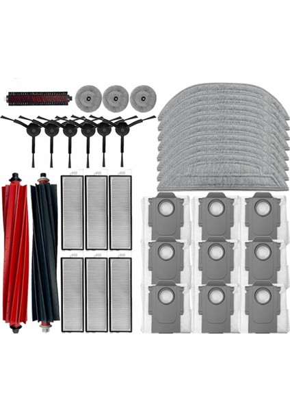 S8 Maxv Ultra Robot Süpürge Yedek Parçaları Ana Yan Fırçalar Paspas Bezleri Hepa Filtreler Toz Torbaları Aksesuarlar (Yurt Dışından)