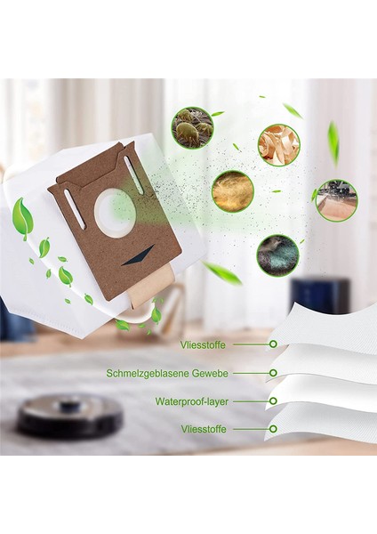 N8+,n8 Pro+, Ozmo T8,t8,t8+,t9+ Vakum Istasyonu Temizleyicileri Için 10'lu Paket Vakumlu Süpürge Torbası (Yurt Dışından) modelleri
