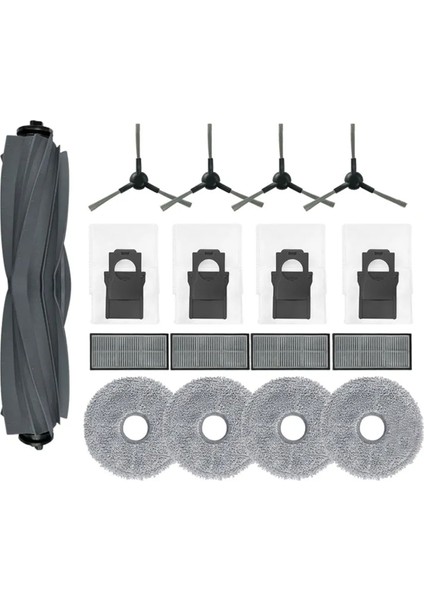 Bot L10S Pro Ultra Robot Süpürge Yedek Parça Aksesuarları Ana Yan Fırça Filtre Paspas Toz Torbaları (Yurt Dışından)