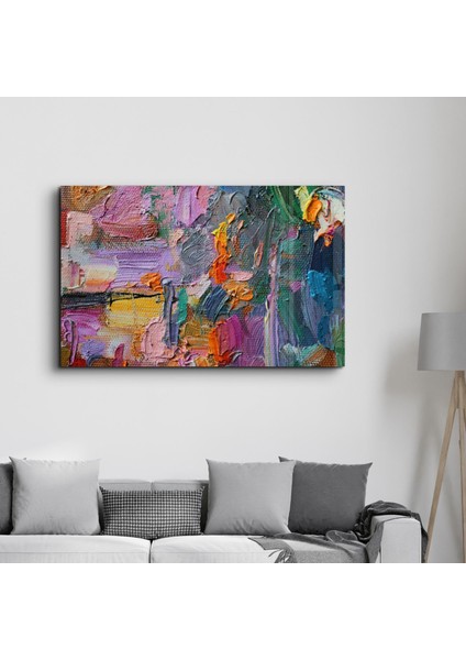 Oil Paint Abstract Dekorasyon Cam Duvar Tablosu