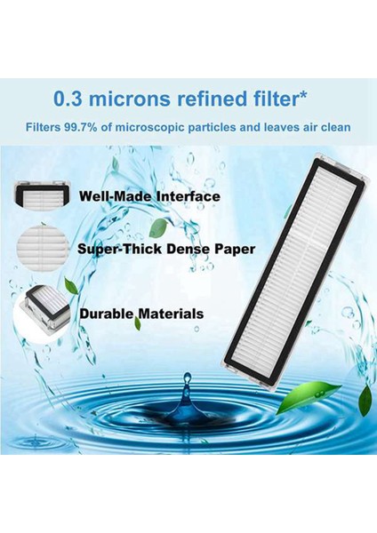 Bot D9 Max Robot Süpürge Aksesuarları Hepa Filtre Ana Yan Fırça Paspas Bezleri Yedek (Yurt Dışından) fiyatları