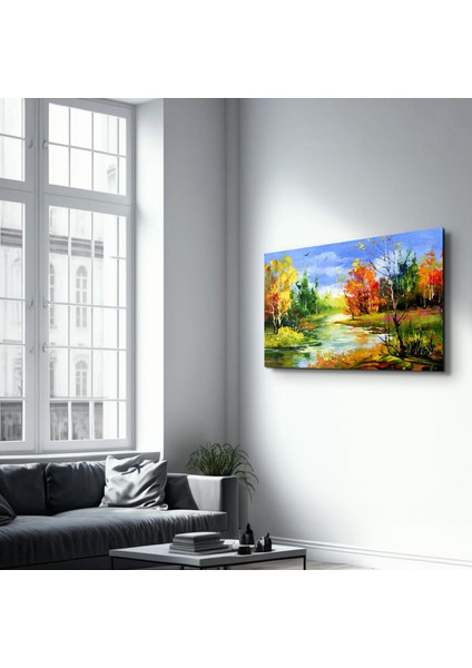Abstract Landscape V2 Dekorasyon Cam Duvar Tablosu