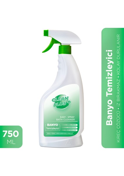 Clean Plus+ Kireç Çözücü Ultra Güçlü Banyo Temizleyici 750 ml