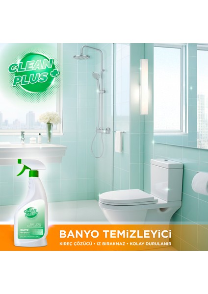 Clean Plus+ Kireç Çözücü Ultra Güçlü Banyo Temizleyici 750 ml