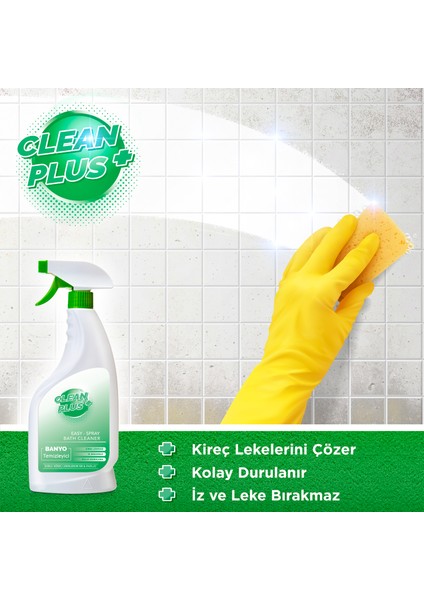 Clean Plus+ Kireç Çözücü Ultra Güçlü Banyo Temizleyici 750 ml