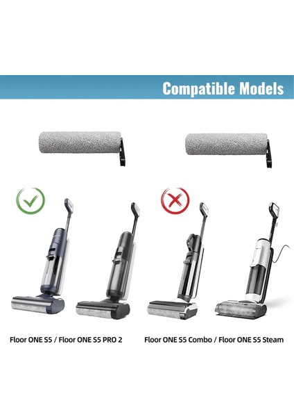Floor One S5/floor One S5 Pro 2 Kablosuz Islak Kuru Elektrikli Süpürge Için Yedek Fırça Silindiri ve Hepa Filtresi (Yurt Dışından)