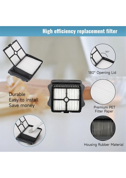 Floor One S5/floor One S5 Pro 2 Kablosuz Islak Kuru Elektrikli Süpürge Için Yedek Fırça Silindiri ve Hepa Filtresi (Yurt Dışından)