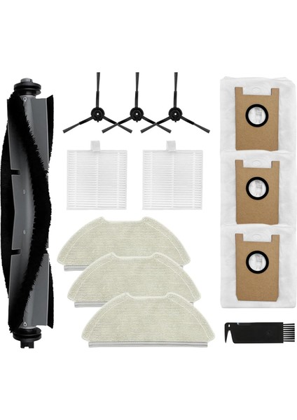 T20+ Robot Süpürge Ana Yan Fırça Hepa Filtre Paspas Bezi Toz Torbaları Yedek Aksesuar Seti (Yurt Dışından)