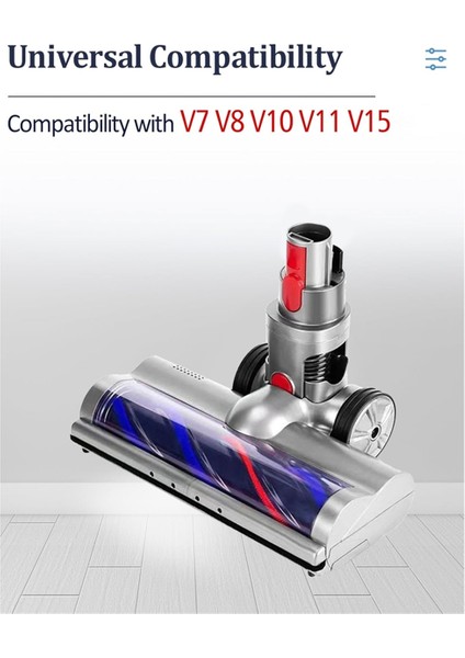 V15 V11 V10 V8 V7 LED Farlı, Yumuşak Silindir Fırçalı, Sert Zemin Şarjlı Dikey Elektrikli Süpürgeler (Yurt Dışından) fırsatları