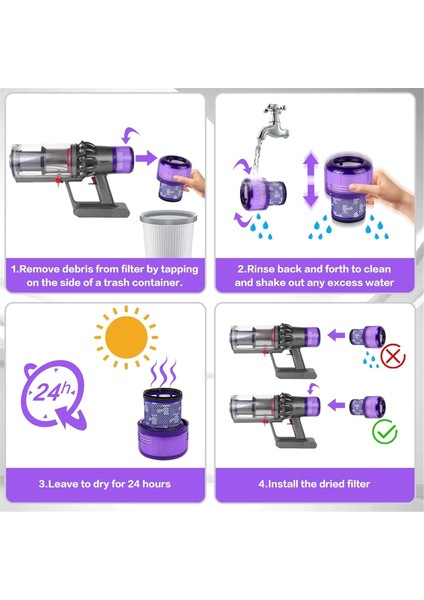 V11 V15 SV14 SV15 SV22 Elektrikli Süpürge Için Büyük Toz Haznesi Hepa Filtre Anahtarı Kilidi ile Değiştirin (Yurt Dışından) indirimleri