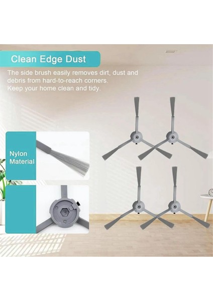 Clean L60 / Hybrid L50 Robot Süpürge Ana Yan Fırça Hepa Filtre Toz Torbaları Aksesuarları (Yurt Dışından)