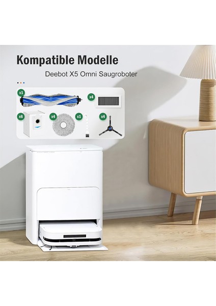 X5 Omni Robot Süpürge Ana Yan Fırça Hepa Filtre Paspas Bezi Toz Torbaları Yedek Yedek Parçalar (Yurt Dışından) fiyatları