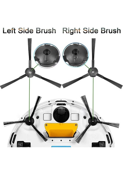 V3 V5 V5S V3S A6 A4 A4S V50 V55 X5 Elektrikli Süpürge Yedek Parçaları Yedek Sarf Malzemeleri (1 Çift) (Yurt Dışından) indirimleri