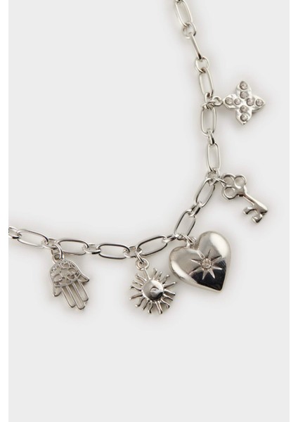 Kadın Silver Detaylı Charm Kolye E4468AXNS fiyatları