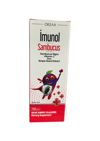 Imunol Sambucus Vısne Aromalı Sıvı Takvıye Edıcı Gıda 150 ml Şişe