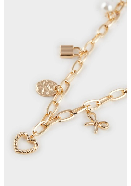 Kadın Gold Detaylı Charm Kolye E4469AXNS fiyatları