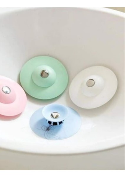 Mutfak ve Banyo Için Lavabo ve Küvet Tıkacı Süzgeci Pratik ve Esnek Tasarımlı Hijyenik Süzgeç Beyaz