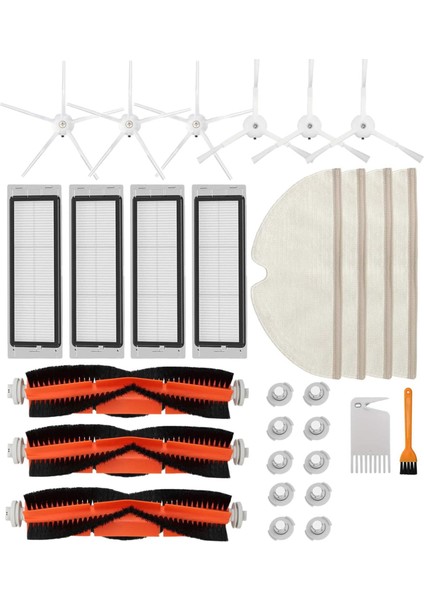 S5 S6 E20 E25 E35 S50 Mi Robot Süpürge Için 30 Adet Yedek Parça Aksesuar Seti (Yurt Dışından)