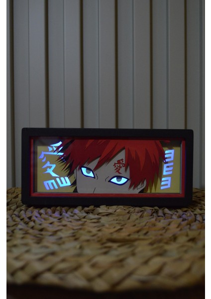Gaara , Naruto - Işık Kutusu, Gölge Kutusu, Anime, Gece Lambası, Light Box