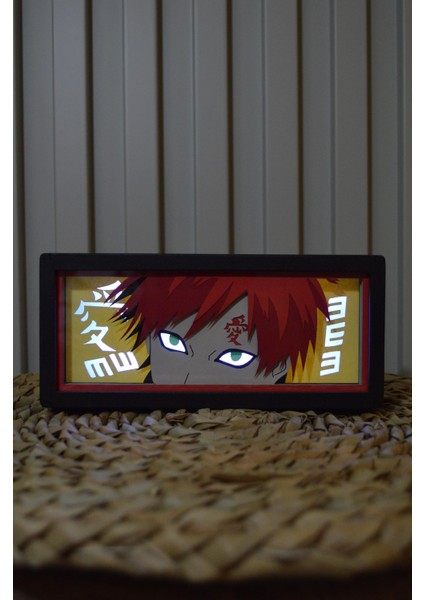 Gaara , Naruto - Işık Kutusu, Gölge Kutusu, Anime, Gece Lambası, Light Box