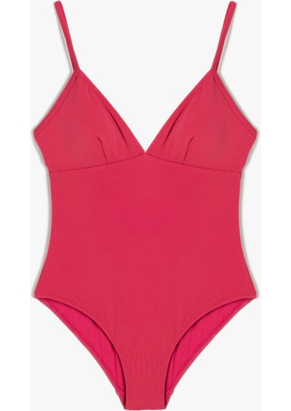 Astarlı V Yaka Ince Askılı Mayo