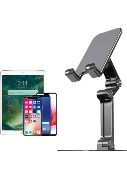 Kademeli Katlanabilir Masaüstü Telefon Tablet Standı Siyah modelleri