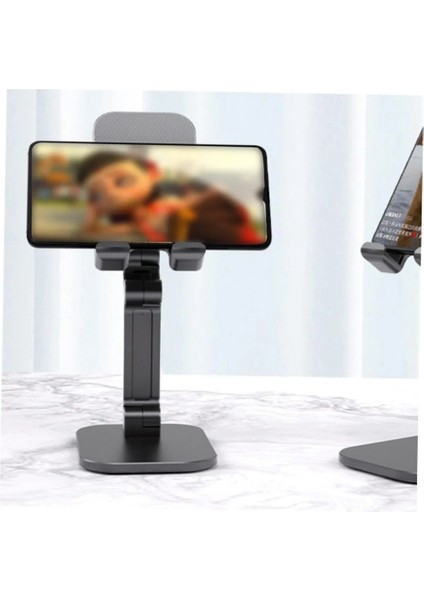 Kademeli Katlanabilir Masaüstü Telefon Tablet Standı Siyah fırsatları