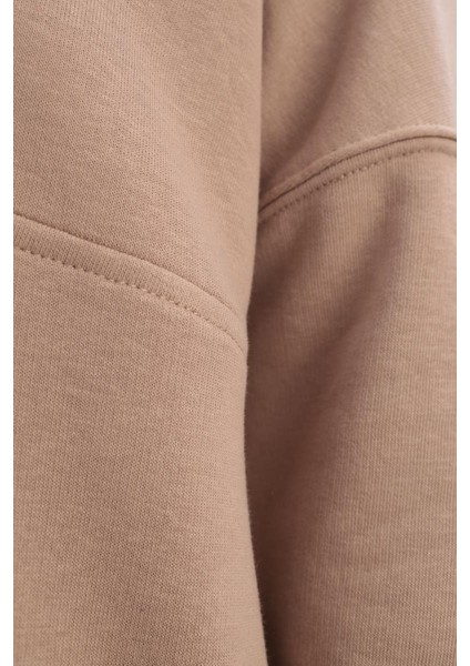 Bej-Robalı Kapüşonlu Pantolonlu Takım indirimleri