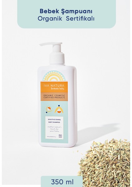 Organik Bebek Şampuanı Aloe Vera ve Rezene Özlü 350 ML